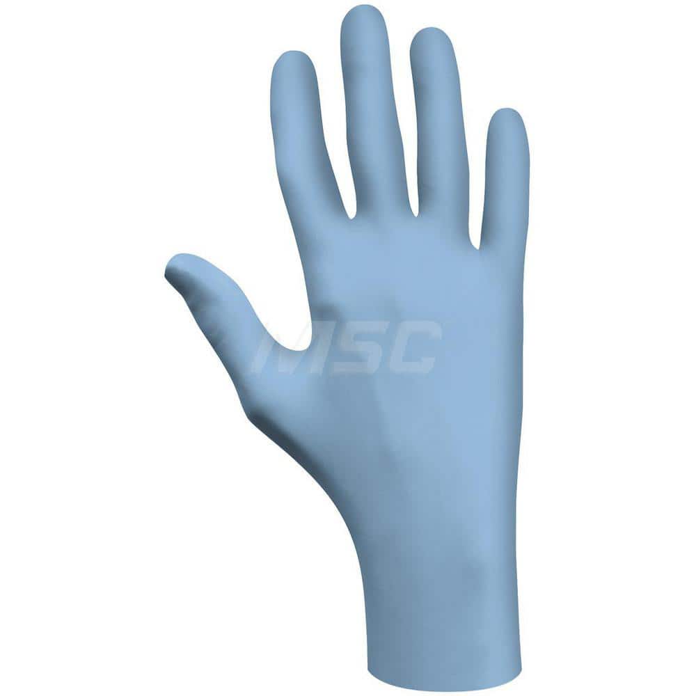 Disposable Gloves: Size Medium, 4 mil, Nitrile-Coated, Nitrile Blue, 9-1/2″ Length, Smooth, FDA Approved, Static Dissipative