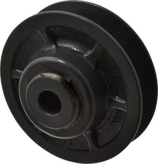 Browning - 1/2" Inside Diam x 3.15" Outside Diam, 1 Groove, Variable Pitched Sheave - Belt Sections 3L, 4L, A, 5L & B, 1-7/8" Sheave Thickness, 21/32 to 1" Face Width - Exact Industrial Supply