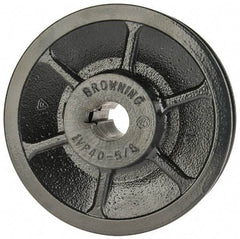 Browning - 5/8" Inside Diam x 3-3/4" Outside Diam, 1 Groove, Variable Pitched Sheave - Belt Sections 3L, 4L, A, 5L & B, 1-7/8" Sheave Thickness, 21/32 to 1-1/32" Face Width - Exact Industrial Supply