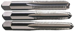 Hertel - #10-24 UNC, 4 Flute, Bottoming, Plug & Taper, Bright Finish, High Speed Steel Tap Set - 2-3/8" OAL, 2B/3B Class of Fit - Exact Industrial Supply