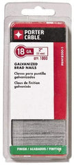 Porter-Cable - 18 Gauge 2" Long Brad Nails for Power Nailers - Grade 2 Steel, Galvanized Finish, Brad Head, Chisel Point - Exact Industrial Supply