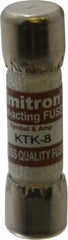 Cooper Bussmann - 600 VAC, 8 Amp, Fast-Acting General Purpose Fuse - Fuse Holder Mount, 1-1/2" OAL, 100 at AC kA Rating, 13/32" Diam - Exact Industrial Supply