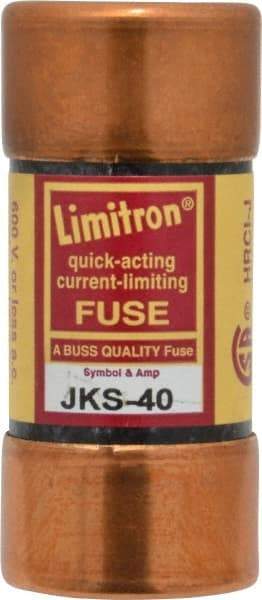 Cooper Bussmann - 600 VAC, 40 Amp, Fast-Acting General Purpose Fuse - Fuse Holder Mount, 2-3/8" OAL, 200 (RMS) kA Rating, 1-1/16" Diam - Exact Industrial Supply