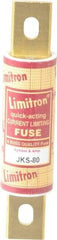 Cooper Bussmann - 600 VAC, 80 Amp, Fast-Acting General Purpose Fuse - Bolt-on Mount, 4-5/8" OAL, 200 (RMS) kA Rating, 1-1/8" Diam - Exact Industrial Supply