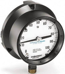 Ashcroft - 6" Dial, 1/2 Thread, 0-15 Scale Range, Pressure Gauge - Lower Connection Mount, Accurate to 0.5% of Scale - Exact Industrial Supply