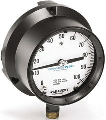 Ashcroft - 6" Dial, 1/2 Thread, 0-600 Scale Range, Pressure Gauge - Exact Industrial Supply