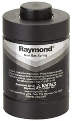 Associated Spring Raymond - M8x1.25 Mt Hole, 2.48" Rod Diam, 3.74" Diam, 16mm Max Stroke, Nitrogen Gas Spring Cylinder - 4.57" OAL, 23,400 Lb Full Stroke Spring Force, 2,175 psi Initial Charge - Exact Industrial Supply
