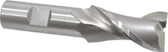 OSG - 1", 1-7/8" LOC, 3/4" Shank Diam, 4-1/8" OAL, 2 Flute, Cobalt Square End Mill - Single End, Uncoated, Spiral Flute, 45° Helix, Centercutting, Right Hand Cut, Right Hand Flute, Series 530 - Exact Industrial Supply