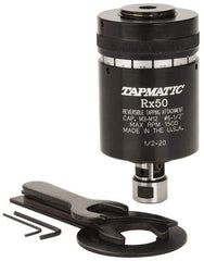 Tapmatic - Model RX50, No. 6 Min Tap Capacity, 1/2 Inch Max Mild Steel Tap Capacity, 1/2-20 Mount Tapping Head - 22100 (J421), 22200 (J422) Compatible, Includes Tap Clamping Wrenches, for Manual Machines - Exact Industrial Supply