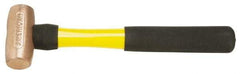 American Hammer - 2 Lb Head Nonsparking Mallet - 12" OAL, 11" Long Fiberglass Handle - Exact Industrial Supply