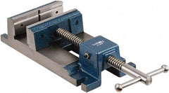Wilton - 4-3/4" Jaw Opening Capacity x 1-1/2" Throat Depth, Horizontal Drill Press Vise - 4-1/2" Wide x 1-1/2" High Jaw, Stationary Base, Rapid Action, Steel - Exact Industrial Supply