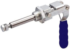 Gibraltar - 699.16 Lb Load Capacity, Mounting Plate Base, Stainless Steel, Standard Straight Line Action Clamp - 0.62" Plunger Diam, Straight Handle - Exact Industrial Supply