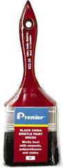 Premier Paint Roller - 3" Flat China Bristle General Purpose Paint Brush - 2-1/4" Bristle Length, 6-1/4" Wood Beavertail Handle - Exact Industrial Supply