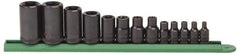 GearWrench - 13 Piece 1/4", 3/8" & 1/2" Drive Socket Set - E4 to E24 Range, Torx Measurement Standard - Exact Industrial Supply