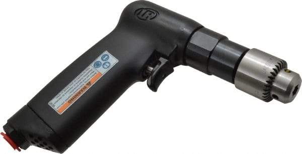 Ingersoll-Rand - 1/4" Keyed Chuck - Pistol Grip Handle, 2,800 RPM, 11 CFM, 0.25 hp, 90 psi - Exact Industrial Supply