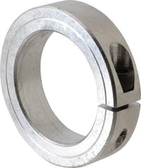 Climax Metal Products - 2-1/4" Bore, Aluminum, One Piece Clamping Shaft Collar - 3-1/4" Outside Diam, 3/4" Wide - Exact Industrial Supply