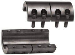 Climax Metal Products - 1-1/4" Inside x 2-1/16" Outside Diam, Two Piece Rigid Coupling without Keyway - 3-1/4" Long - Exact Industrial Supply