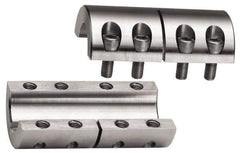 Climax Metal Products - 1-1/4" Inside x 2-1/16" Outside Diam, Two Piece Rigid Coupling without Keyway - 3-1/4" Long - Exact Industrial Supply