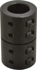 Climax Metal Products - 1-1/4" Inside x 2-1/16" Outside Diam, Two Piece Rigid Coupling without Keyway - 3-1/4" Long - Exact Industrial Supply