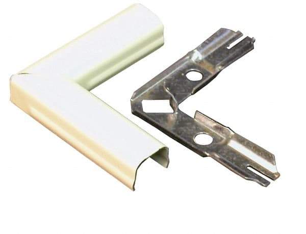 Wiremold - 3/4 Inch Long x 2 Inch Wide x 17/32 Inch High, Raceway Elbow End - 90°, Ivory, For Use with Wiremold 500 Series Raceways - Exact Industrial Supply