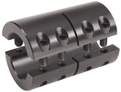 Climax Metal Products - 10mm Inside x 29mm Outside Diam, Metric Two-Piece Clamping Rigid Coupling - 45mm Long - Exact Industrial Supply