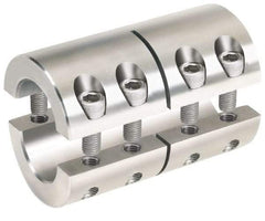 Climax Metal Products - 40mm Inside x 77mm Outside Diam, Metric Two-Piece Clamping Rigid Coupling - 108mm Long - Exact Industrial Supply
