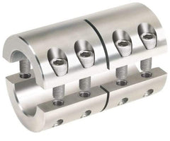 Climax Metal Products - 30mm Inside x 53mm Outside Diam, Metric Two-Piece Clamping Rigid Coupling - 83mm Long - Exact Industrial Supply