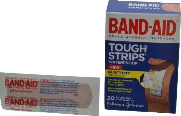 Johnson & Johnson - 3-1/4" Long x 1" Wide, General Purpose Self-Adhesive Bandage - Waterproof - Exact Industrial Supply