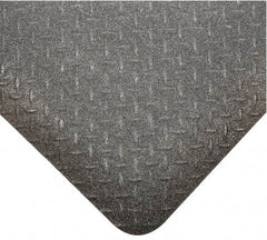 Wearwell - 75' Long x 4' Wide, Dry Environment, Anti-Fatigue Matting - Black, Vinyl with Nitrile Blend Base, Beveled on 4 Sides - Exact Industrial Supply