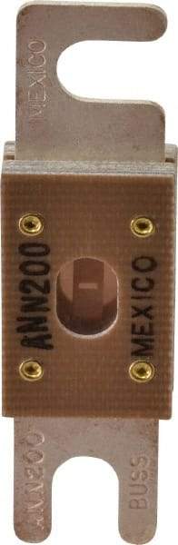 Cooper Bussmann - 200 Amp Non-Time Delay Fast-Acting Forklift & Truck Fuse - 125VAC, 80VDC, 3.18" Long x 0.75" Wide, Littelfuse CNN200, Bussman ANN-200, Ferraz Shawmut CNN200 - Exact Industrial Supply