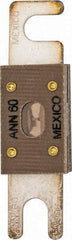 Cooper Bussmann - 60 Amp Non-Time Delay Fast-Acting Forklift & Truck Fuse - 125VAC, 80VDC, 3.18" Long x 0.75" Wide, Littelfuse CNN60, Bussman ANN-60, Ferraz Shawmut CNN60 - Exact Industrial Supply