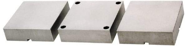 Kurt - 6" Jaw Width, 1.728" Jaw Height, Standard, Vise Jaw Set - Cast Iron, 3 Jaws, 6 HD & HDL Vise Compatibility - Exact Industrial Supply