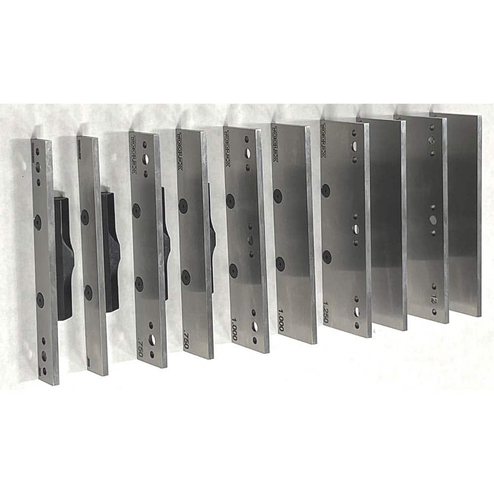 TE-CO - Vise Accessories; Product Type: Parallel Set ; Product Compatibility: 4" Vises ; Number of Pieces: 5 ; Material: Steel ; Jaw Width (Inch): 4 ; Product Length (Inch): 0.118 - Exact Industrial Supply