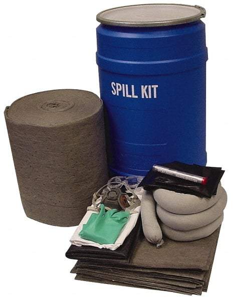PRO-SAFE - Battery Acid Spill Kit - 30 Gal Polypropylene Drum - Exact Industrial Supply