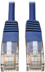 Tripp-Lite - Cat5e, 24 AWG, 8 Wires, 350 MHz, Unshielded Network & Ethernet Cable - Blue, PVC, 7' OAL - Exact Industrial Supply