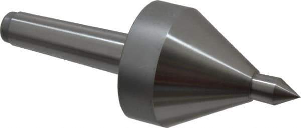 Riten - MT3 Taper Shank, 2-5/8" Head Diam 685 Lb Capacity Live Center - 4,000 Max RPM, 3-3/16" Head Length, 5/8" Point Diam, 15/16" Point Len, 685 Lb Max Workpc, 3-3/16" OAL, Pipe Nose Point - Exact Industrial Supply