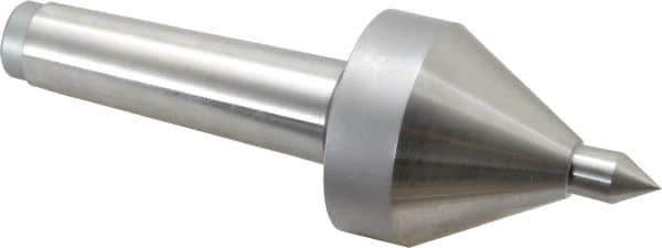 Riten - MT4 Taper Shank, 2-5/8" Head Diam 685 Lb Capacity Live Center - 4,000 Max RPM, 3-7/8" Head Length, 5/8" Point Diam, 15/16" Point Len, 685 Lb Max Workpc, 3-7/8" OAL, Pipe Nose Point - Exact Industrial Supply