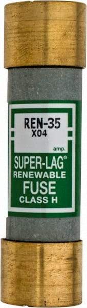 Cooper Bussmann - 250 VAC, 35 Amp, Time Delay Renewable Fuse - Fuse Holder Mount, 76.2mm OAL, 10 (RMS) kA Rating, 20.6mm Diam - Exact Industrial Supply