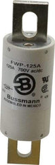 Cooper Bussmann - 700 VAC/VDC, 125 Amp, Fast-Acting Semiconductor/High Speed Fuse - Stud Mount Mount, 5-3/32" OAL, 200 (RMS), 50 at DC kA Rating, 1-1/2" Diam - Exact Industrial Supply