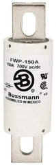 Cooper Bussmann - 700 VAC/VDC, 150 Amp, Fast-Acting Semiconductor/High Speed Fuse - Stud Mount Mount, 5-3/32" OAL, 200 (RMS), 50 at DC kA Rating, 1-1/2" Diam - Exact Industrial Supply