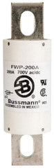 Cooper Bussmann - 700 VAC/VDC, 200 Amp, Fast-Acting Semiconductor/High Speed Fuse - Stud Mount Mount, 5-3/32" OAL, 200 (RMS), 50 at DC kA Rating, 1-1/2" Diam - Exact Industrial Supply