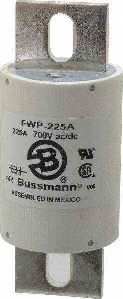 Cooper Bussmann - 700 VAC/VDC, 225 Amp, Fast-Acting Semiconductor/High Speed Fuse - Stud Mount Mount, 5-3/32" OAL, 200 (RMS), 50 at DC kA Rating, 2" Diam - Exact Industrial Supply