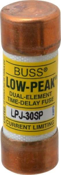 Cooper Bussmann - 300 VDC, 600 VAC, 30 Amp, Time Delay General Purpose Fuse - Fuse Holder Mount, 2-1/4" OAL, 100 at DC, 300 at AC (RMS) kA Rating, 13/16" Diam - Exact Industrial Supply