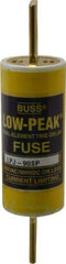 Cooper Bussmann - 300 VDC, 600 VAC, 90 Amp, Time Delay General Purpose Fuse - Bolt-on Mount, 4-5/8" OAL, 100 at DC, 300 at AC (RMS) kA Rating, 1-1/8" Diam - Exact Industrial Supply