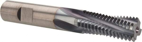 Emuge - 3/4-10 UNC, 0.621" Cutting Diam, 4 Flute, Solid Carbide Helical Flute Thread Mill - Internal Thread, 1.548" LOC, 4-1/4" OAL, 5/8" Shank Diam - Exact Industrial Supply