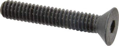 Holo-Krome - 1/4-20 UNC Hex Socket Drive, 82° Flat Screw - Alloy Steel, Black Oxide Finish, Fully Threaded, 1-1/2" OAL - Exact Industrial Supply