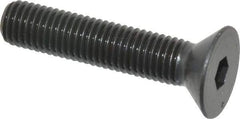 Holo-Krome - 1/4-28 UNF Hex Socket Drive, 82° Flat Screw - Alloy Steel, Black Oxide Finish, Fully Threaded, 1-1/4" OAL - Exact Industrial Supply