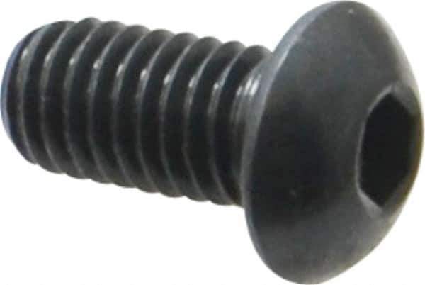 Holo-Krome - 3/8-16 UNC Hex Socket Drive, Button Screw - Alloy Steel, Black Oxide Finish, Fully Threaded, 3/4" Length Under Head - Exact Industrial Supply