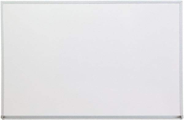 UNIVERSAL - 24" High x 36" Wide Melamine Dry Erase Board with 3/4" Rail - Aluminum, 5/8" Deep - Exact Industrial Supply