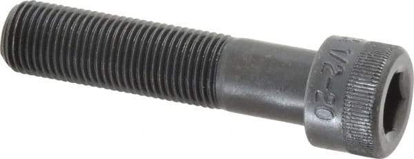 Holo-Krome - 1/2-20 UNF Hex Socket Drive, Socket Cap Screw - Alloy Steel, Black Oxide Finish, Partially Threaded, 2-1/4" Length Under Head - Exact Industrial Supply